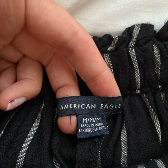 American Eagle Flowy Pinstripe Pants - Picture 4 of 5